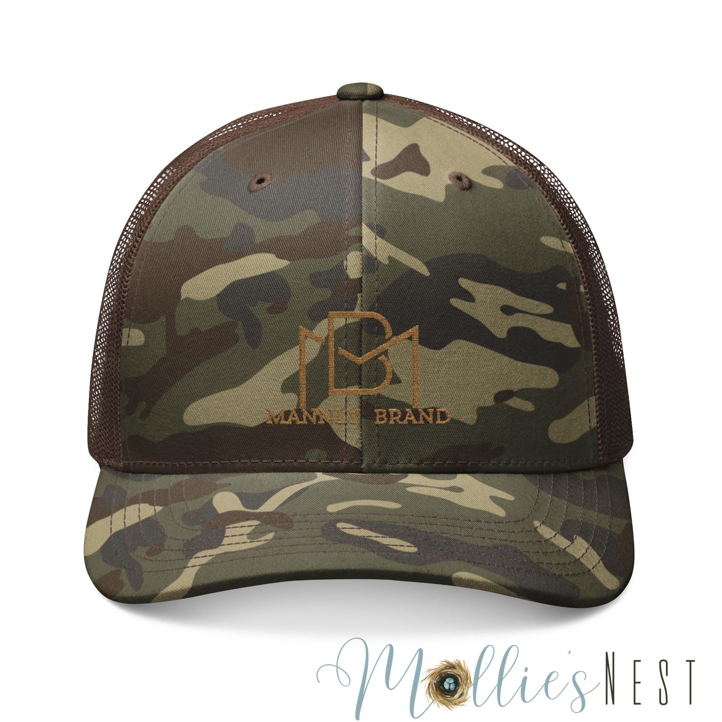 Mannly Brand Camouflage Trucker Hat - Stylish Outdoor Headwear