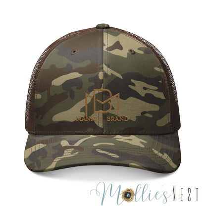 Mannly Brand Camouflage Trucker Hat - Stylish Outdoor Headwear