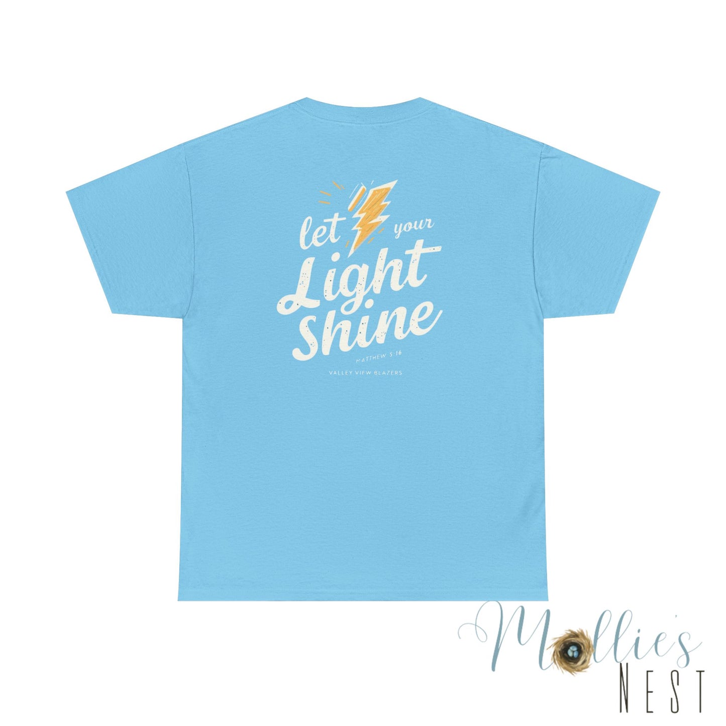 Let Your Light Shine T-Shirt — Inspirational Lightning Graphic Tee. Valley View Blazers