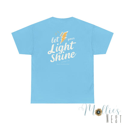 Let Your Light Shine T-Shirt — Inspirational Lightning Graphic Tee. Valley View Blazers