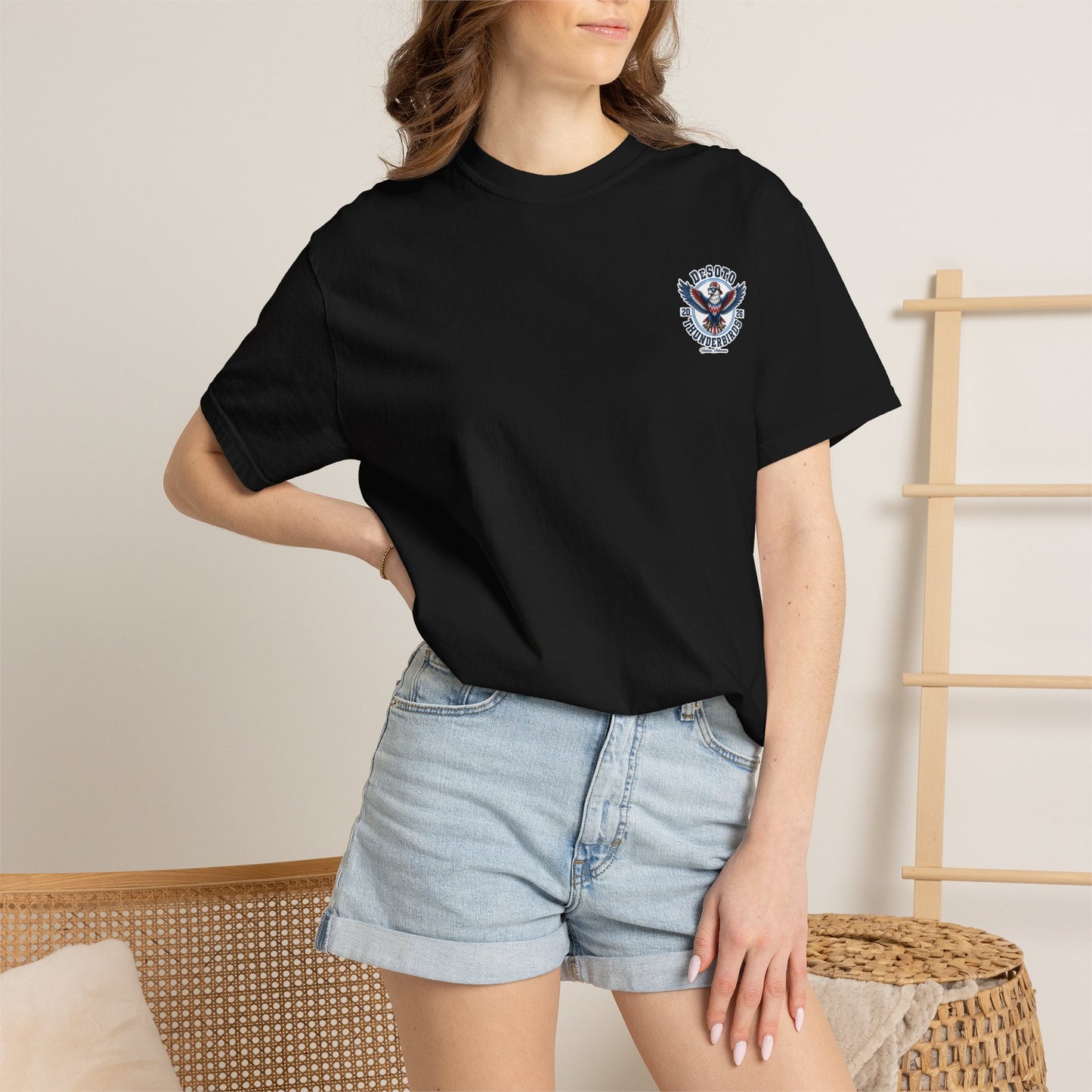 ADULT.  T‑Shirt — DeSoto Thunderbirds Mascot Graphic (2026)