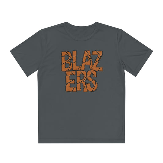 Youth Competitor Tee. Basketball Font Blazer