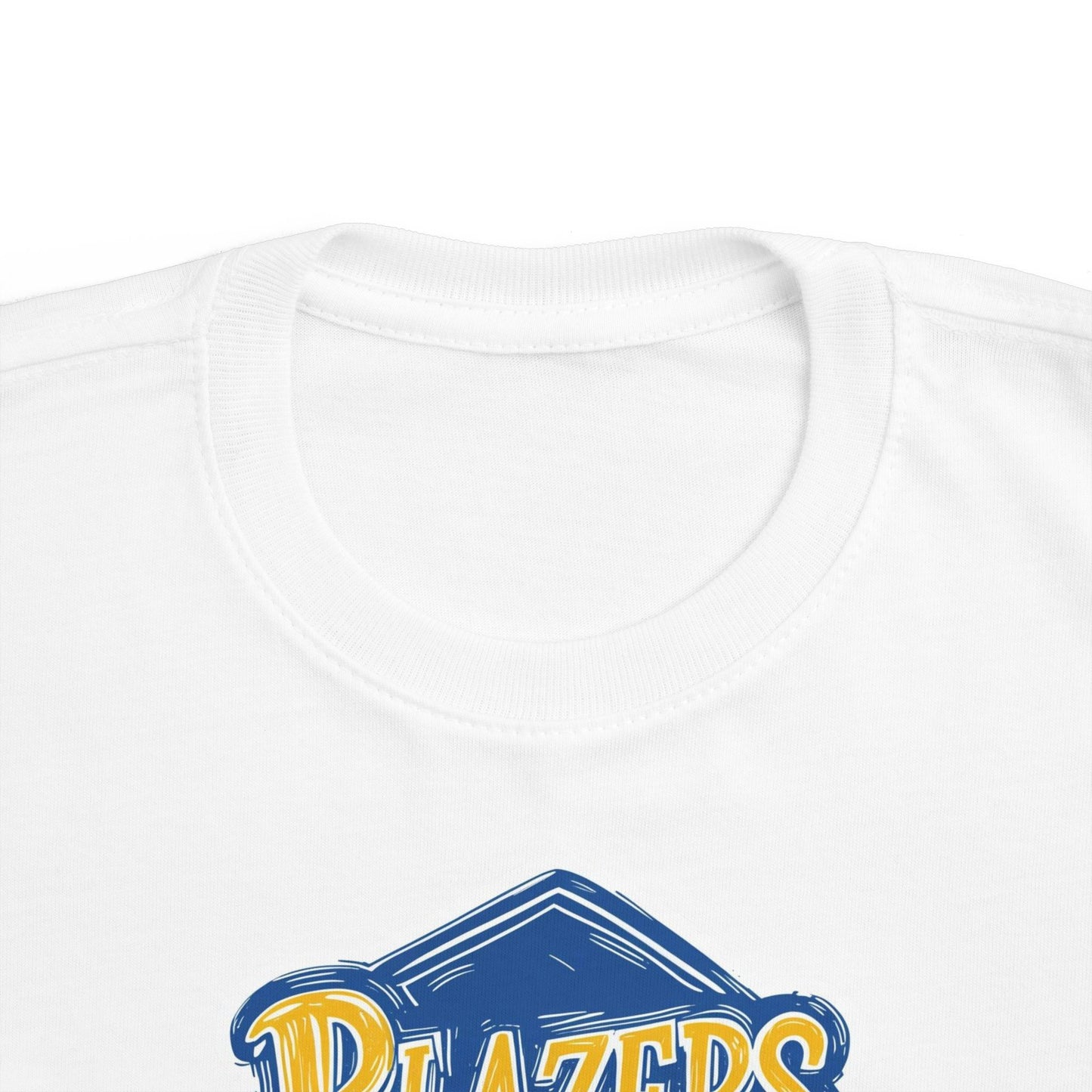 Toddler BLAZERS Retro Logo T‑Shirt — Valley View (Vintage Blue & Gold)