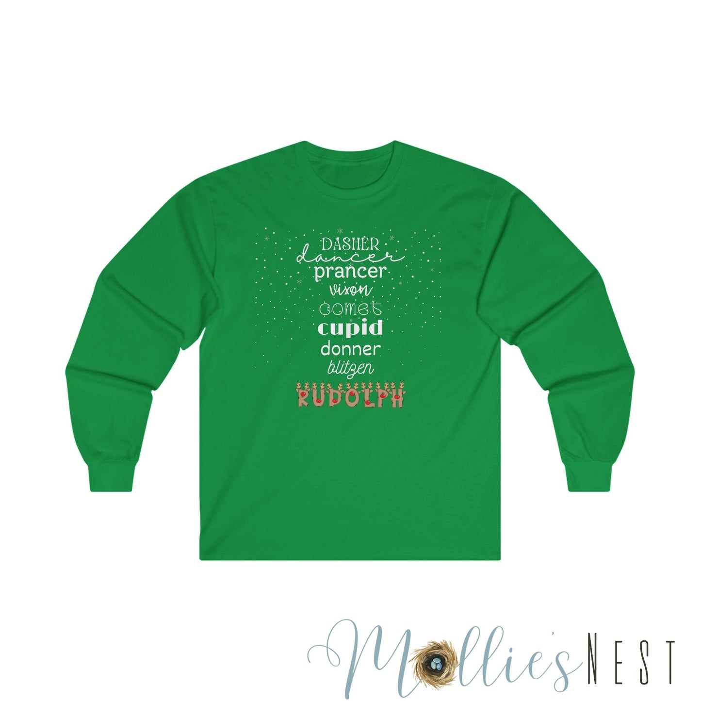 Unisex Ultra Cotton Long Sleeve Tee. Reindeer Names