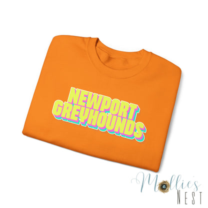 Adult. Newport Greyhounds. NEON sweatshirt