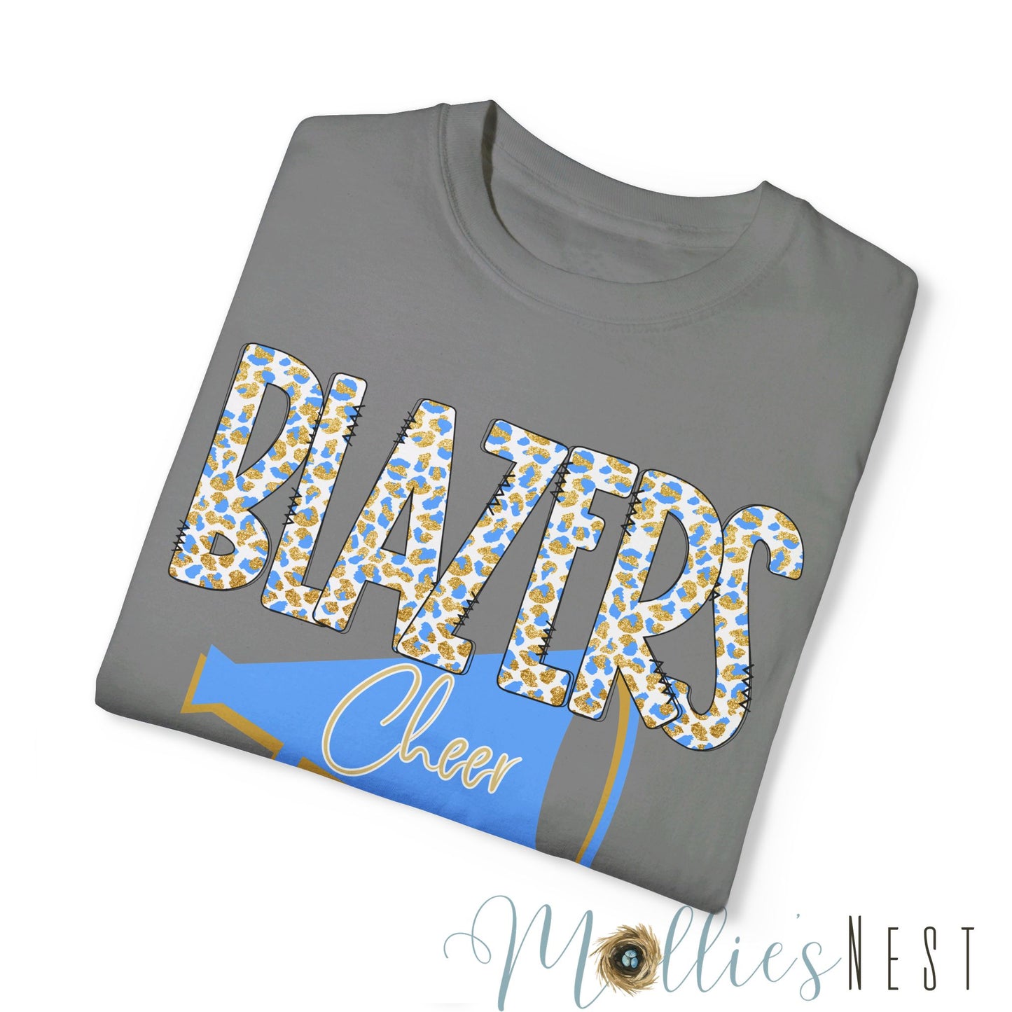 Blazers Leopard Cheer. Garment-Dyed T-shirt