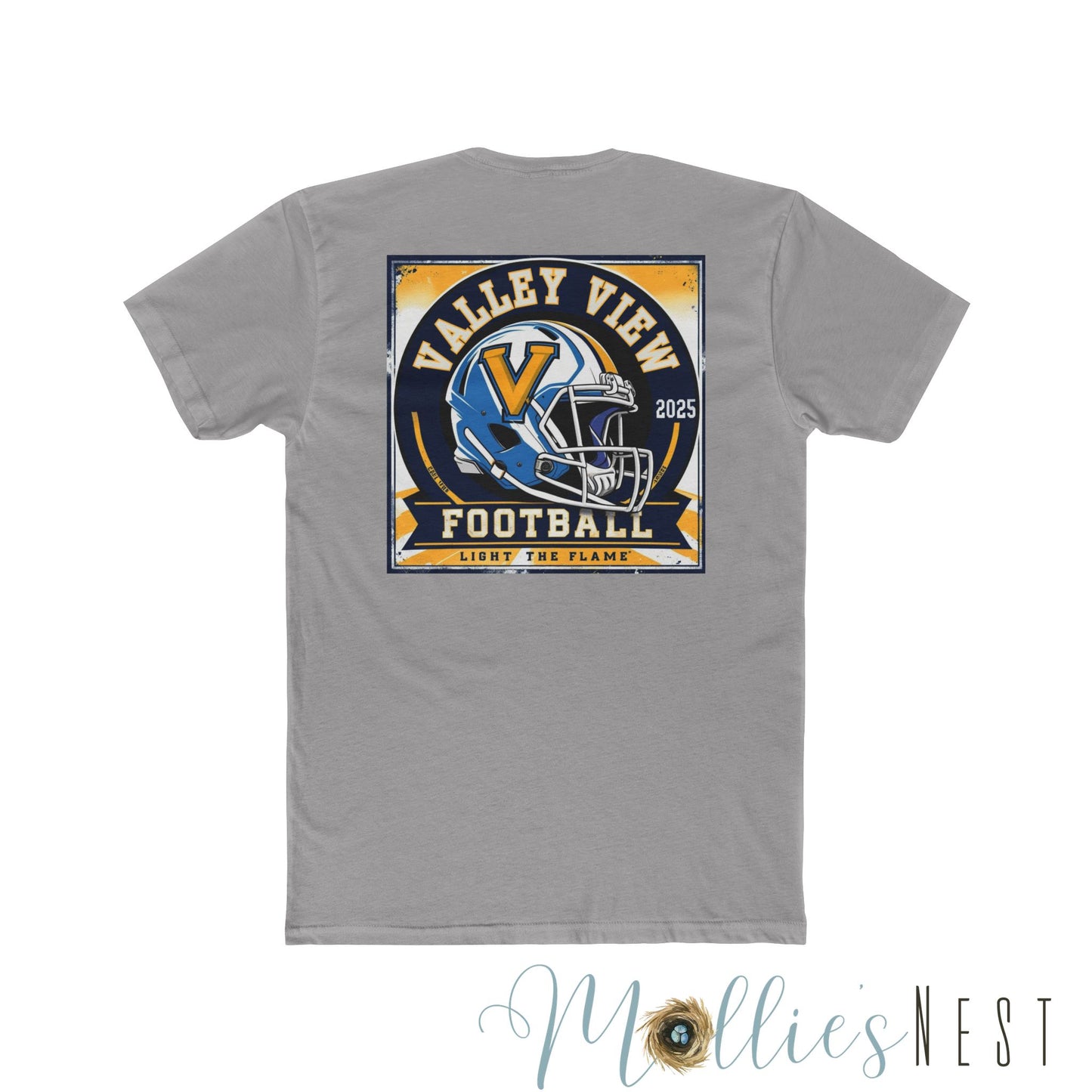 Valley View Football Unisex Cotton Crew Tee, Sports Tee, School Spirit Shirt, Game Day Apparel, Football Fan Wear