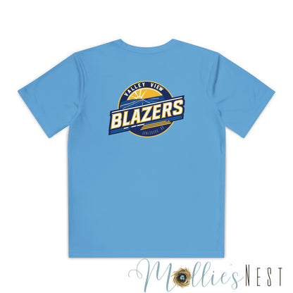 Youth Sports Tee - Valley View Blazers, Athletic Shirt, Team Apparel- Front/Back design - June 2025