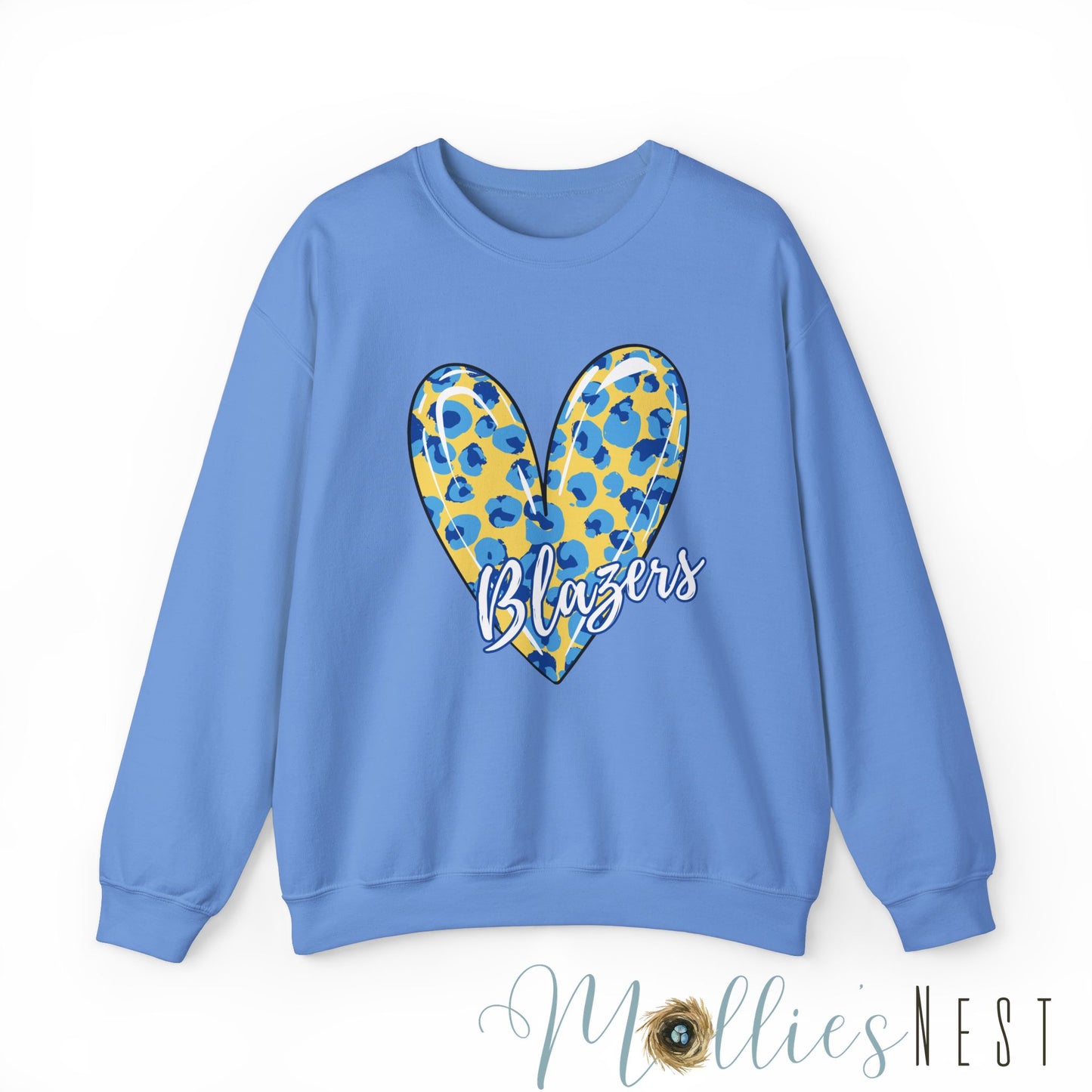 Unisex Heavy Blend™ Crewneck Sweatshirt.Blazers Leopard Heart