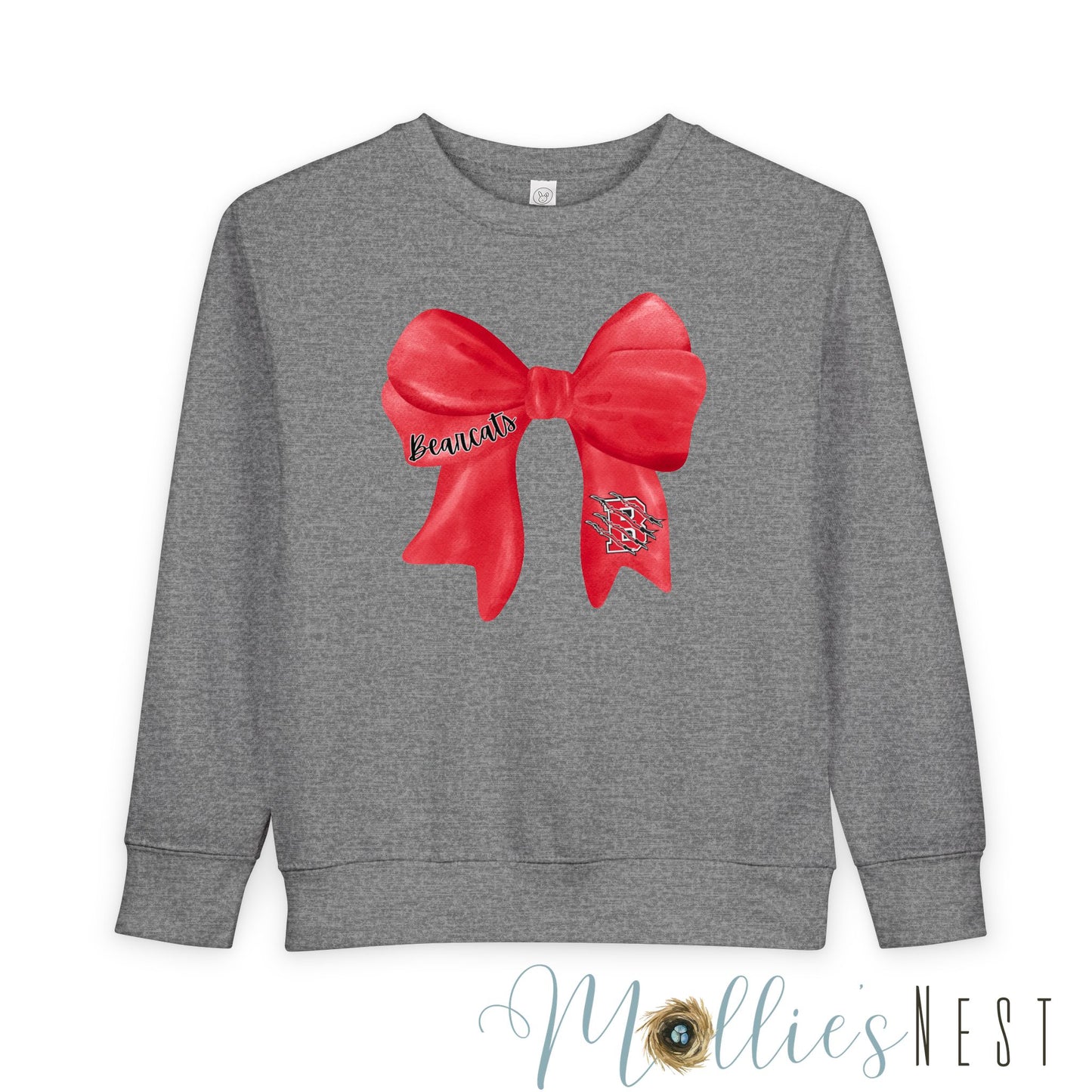 TODDLER. Brookland Bearcat Bow Sweatshirt