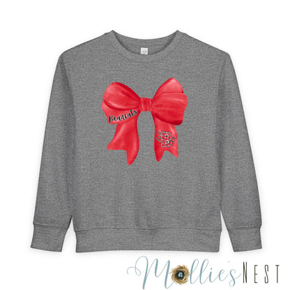 TODDLER. Brookland Bearcat Bow Sweatshirt