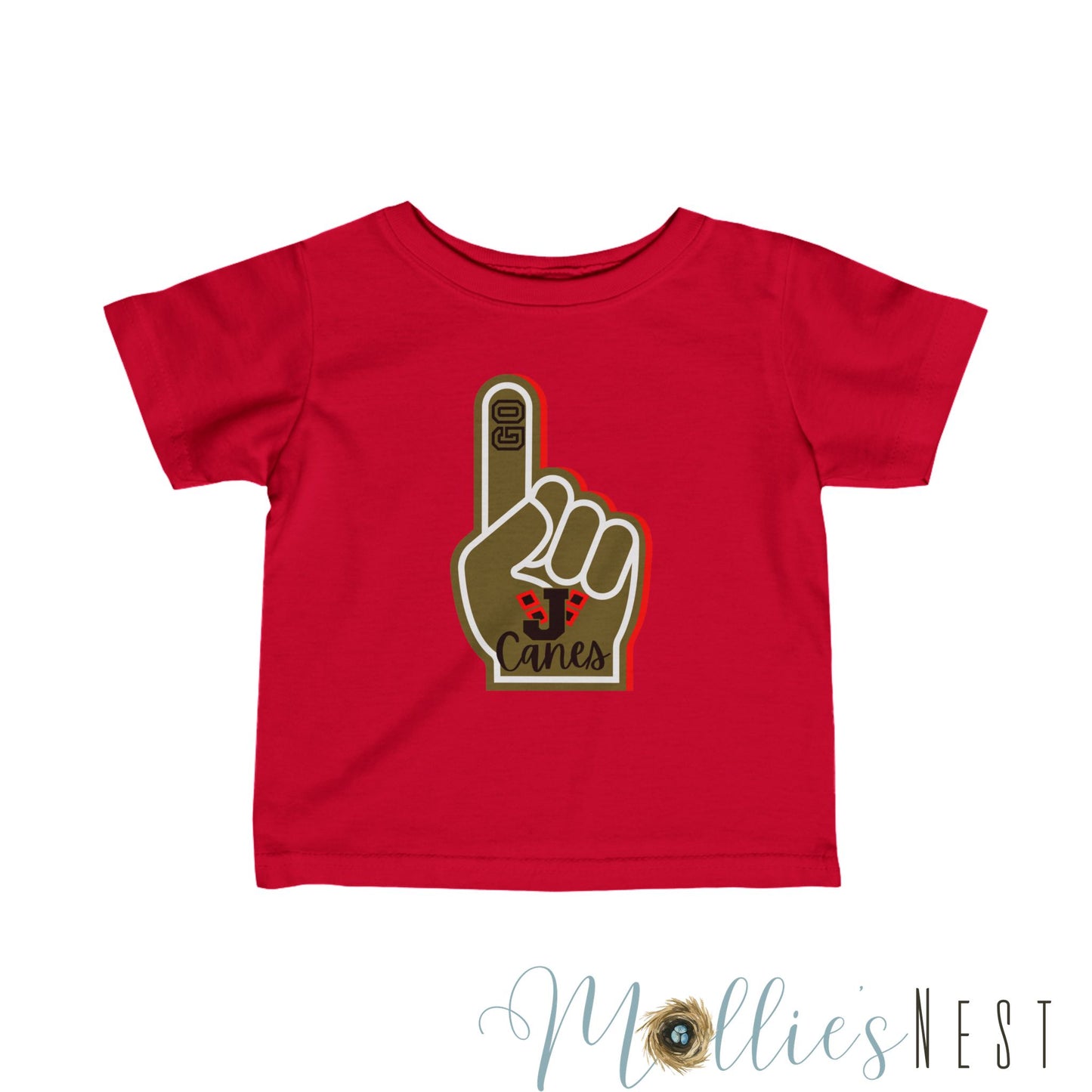 Infant Jonesboro Foam Finger. Fine Jersey Tee