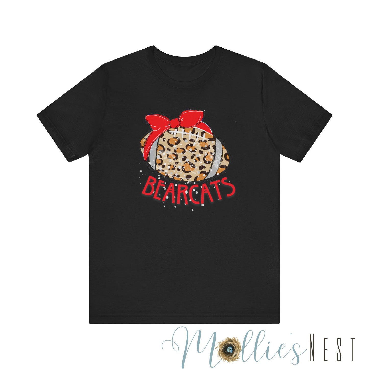 Bearcats Leopard Football Jersey Short Sleeve Tee