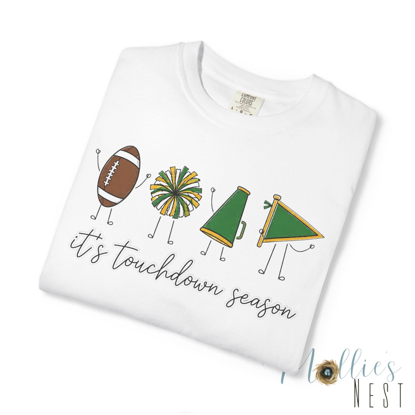 Touchdown Season (Green/Yellow)  T-shirt — Football Friends Graphic