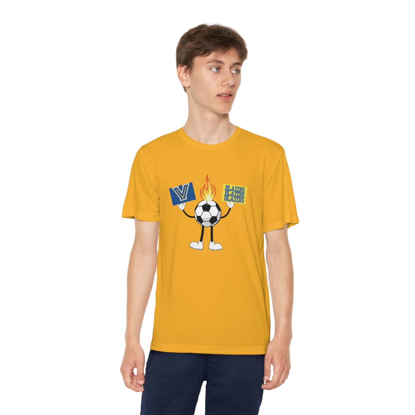 Youth Flame Soccer Competitor Tee