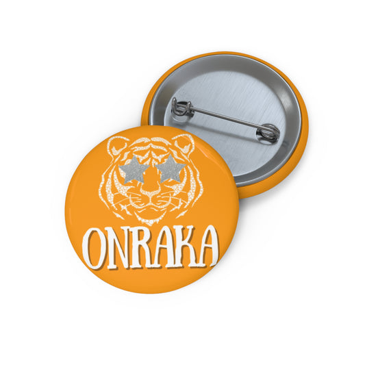 Orange ‘ONRAKA’ Custom Pin Button2 — 1.25"