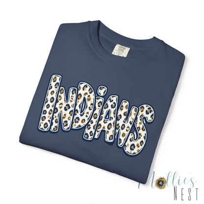 Indians Marked Tree Leopard Stacked Graphic T-Shirt - Adult