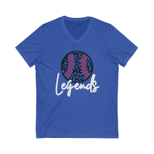 ADULT Jersey Short Sleeve V-Neck Tee. LEGENDS BASEBALL