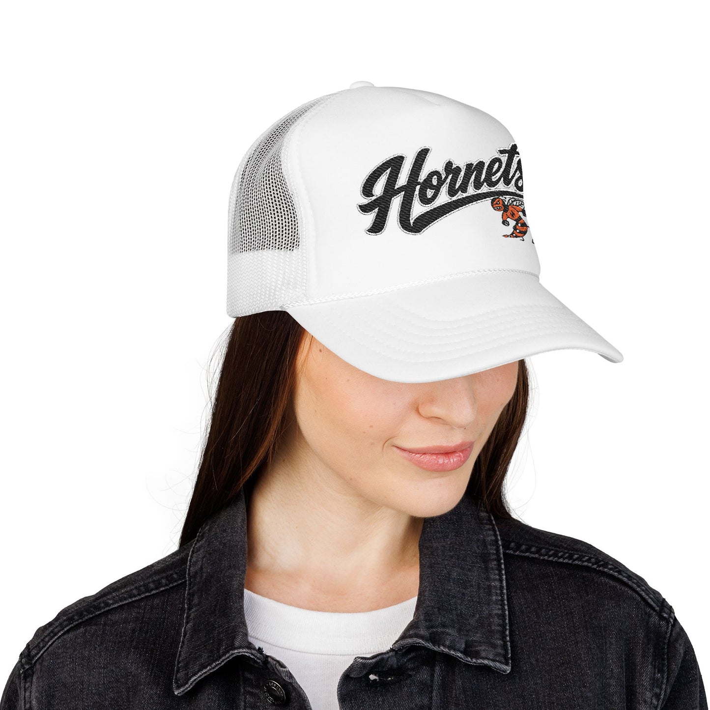 Foam Trucker Hat. Harrisburg Hornets with hornet logo.