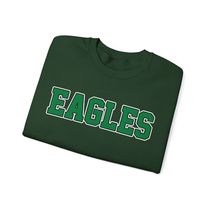 Eagles Green -Block Font Crewneck Sweatshirt