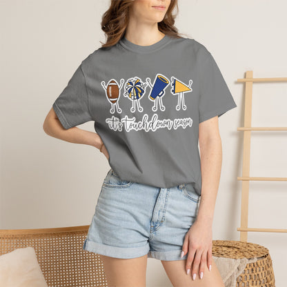 Touchdown Season (Blue/Yellow) T-Shirt — Football Friends Graphic Tee