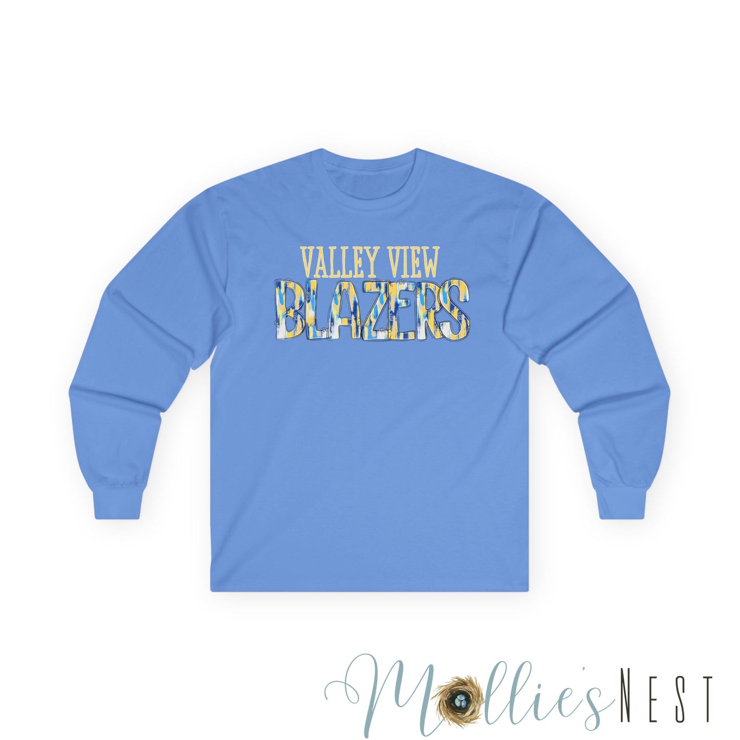 Valley View Blazers Long Sleeve Tee. Gildan