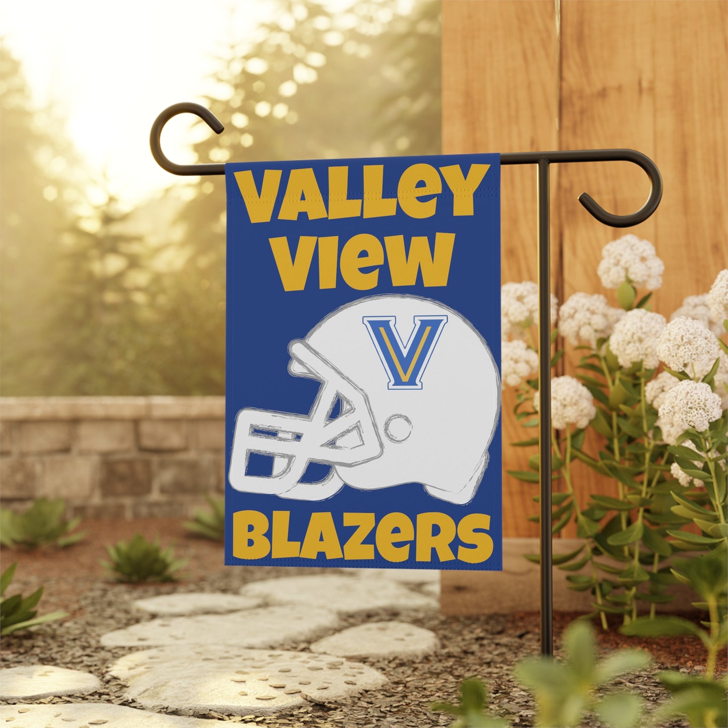 Blazer Blue Football. Garden & House Banner