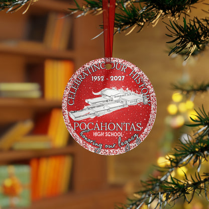 Pocahontas High School 1952–2027 Commemorative Metal Ornament
