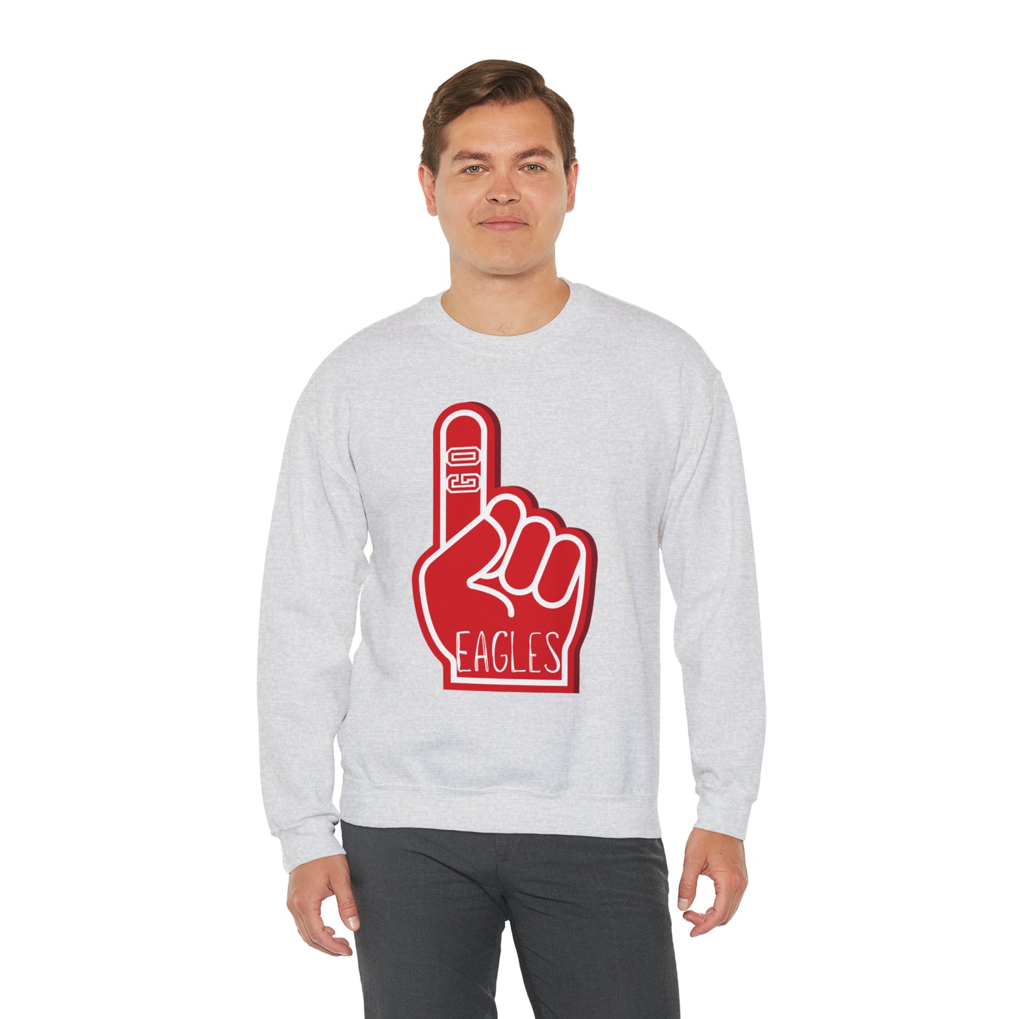 Eagles Foam Finger Unisex Heavy Blend™ Crewneck Sweatshirt