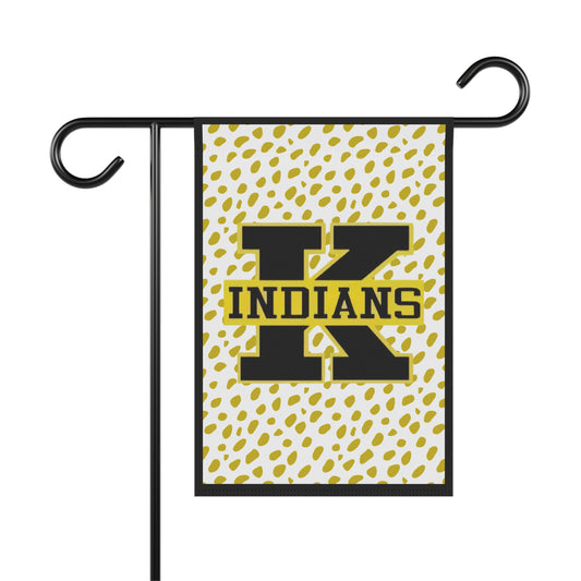 Kennett Indians Yard Flag - Gold Dot School Spirit House Banner