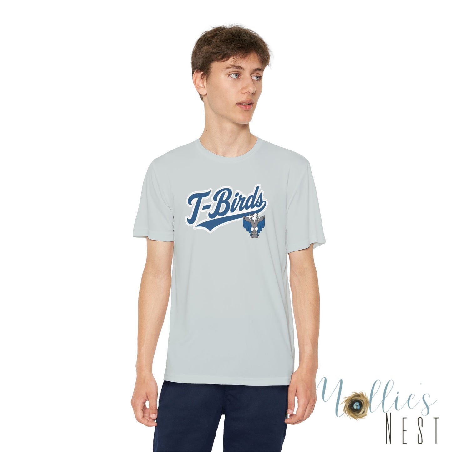 Cross County. Thunderbirds Youth Drifit — Script Logo Team Shirt
