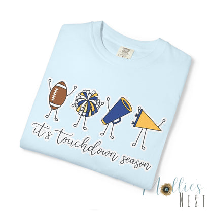 Touchdown Season (Blue/Yellow) T-Shirt — Football Friends Graphic Tee