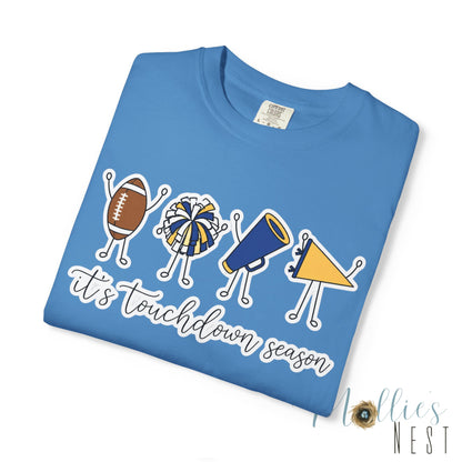 Touchdown Season (Blue/Yellow) T-Shirt — Football Friends Graphic Tee