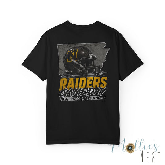 Raiders Gameday T-Shirt — Nettleton Arkansas Football Helmet Graphic Tee