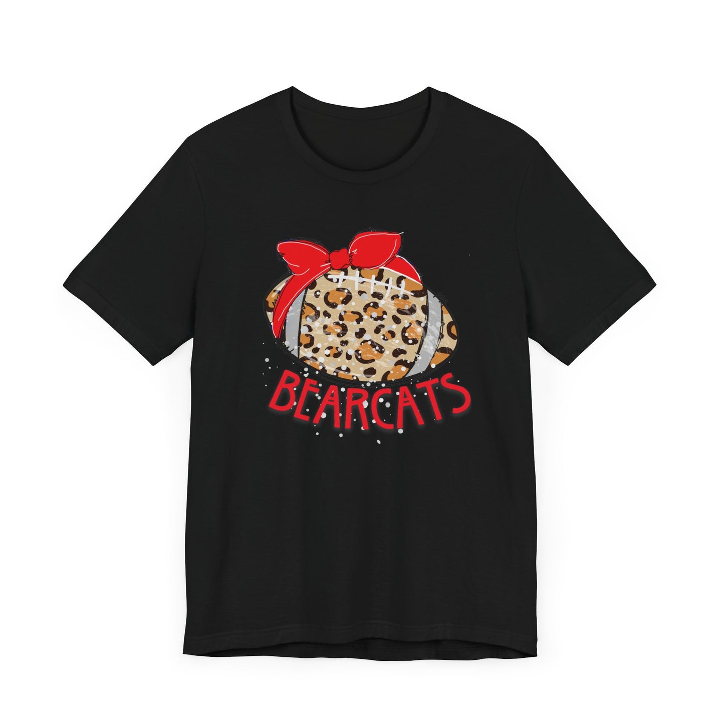 Bearcats Leopard Football Jersey Short Sleeve Tee