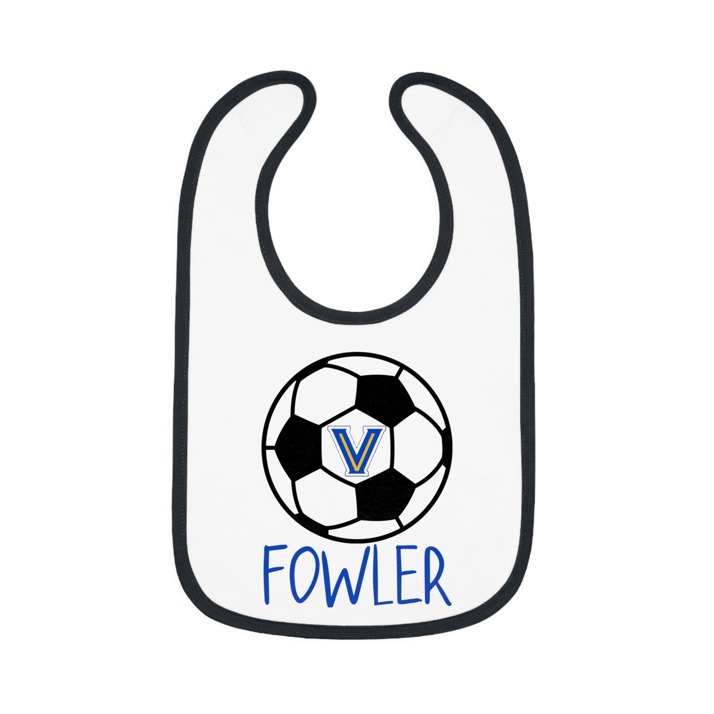 Blazer Soccer. FOWLER Baby Contrast Trim Jersey Bib