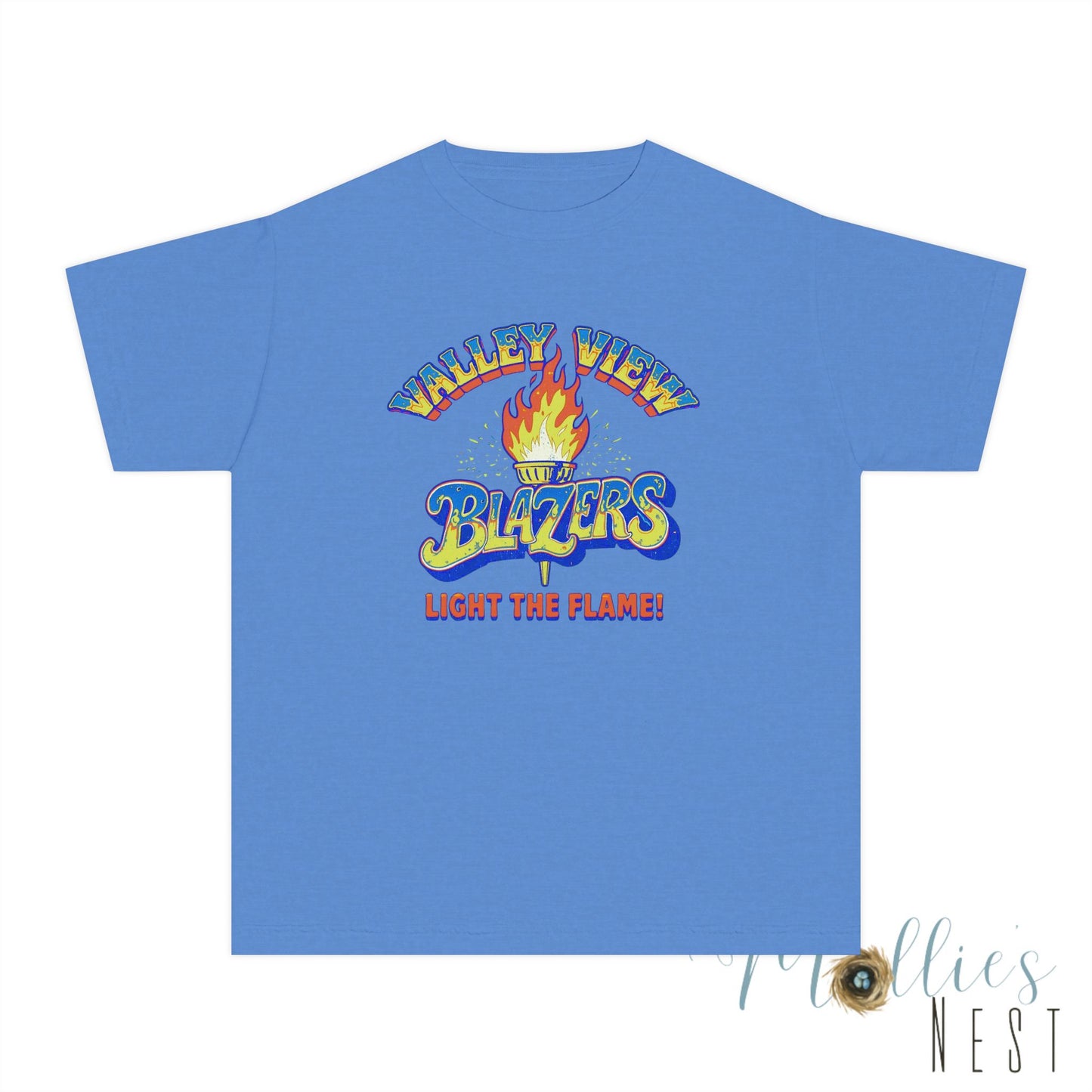 Valley View RETRO Torch Blazers Youth Tee – Light the Flame!