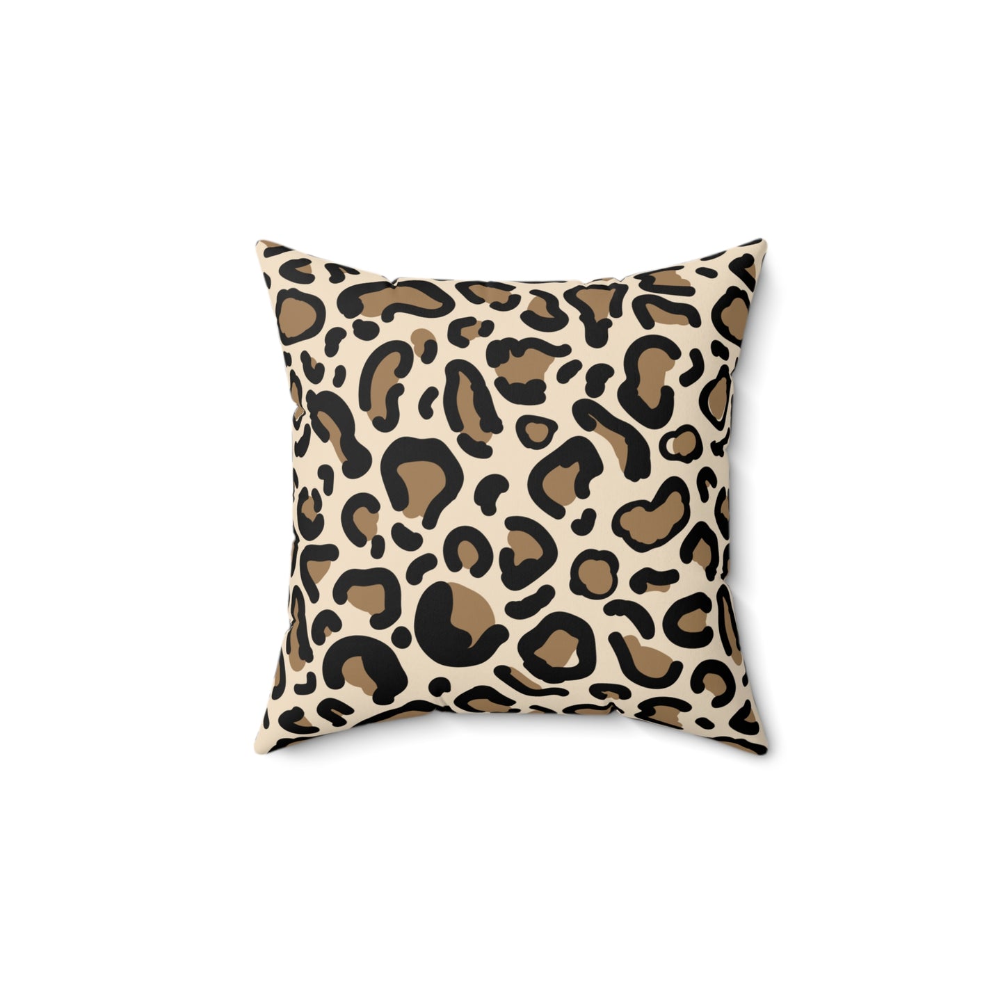 Leopard Spun Polyester Square Pillow