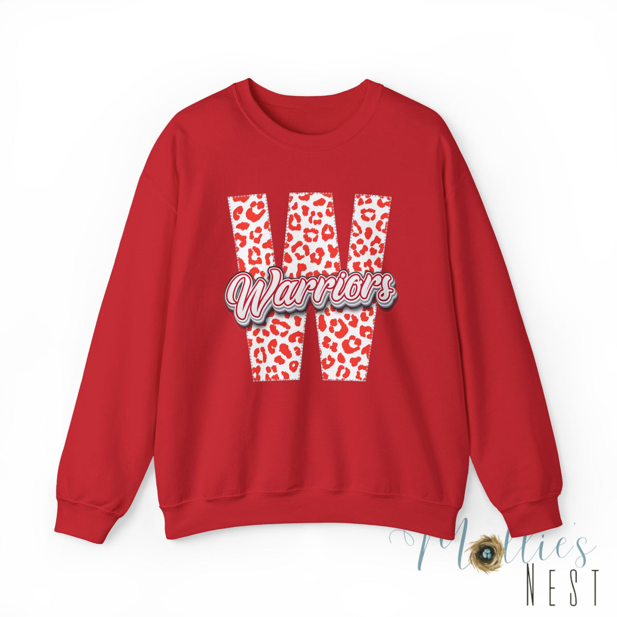 Adult. Westsie Warriors Leopard Print "W" Sweatshirt