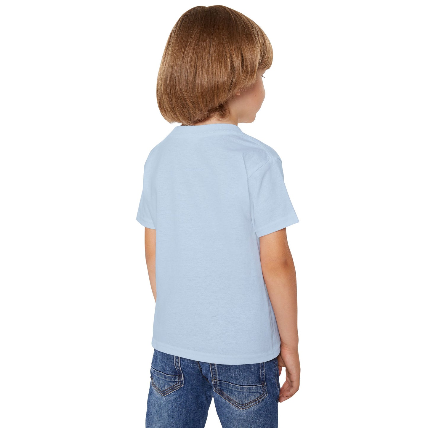 Heavy Cotton™ Toddler T-shirt. Blue & Gold Flame