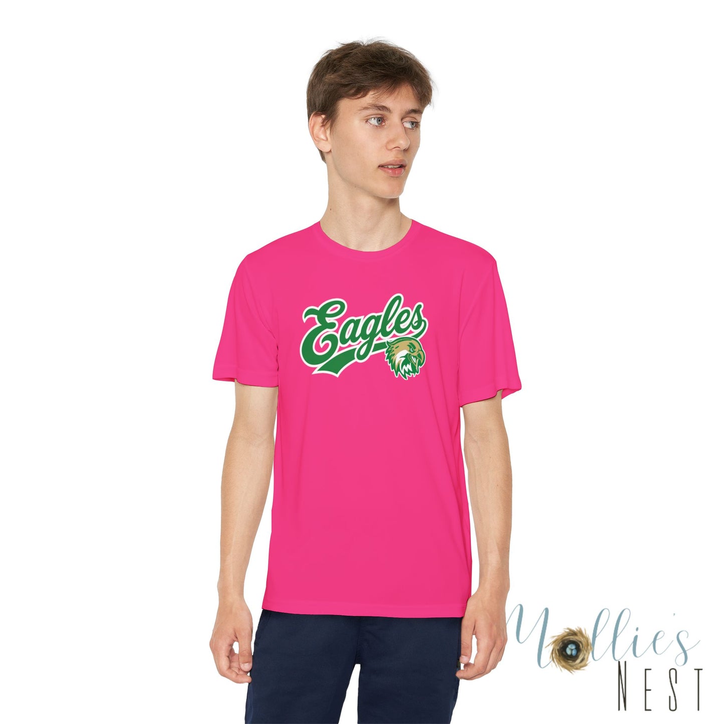 GCT Eagles Youth Drifit — Script Logo Team Shirt