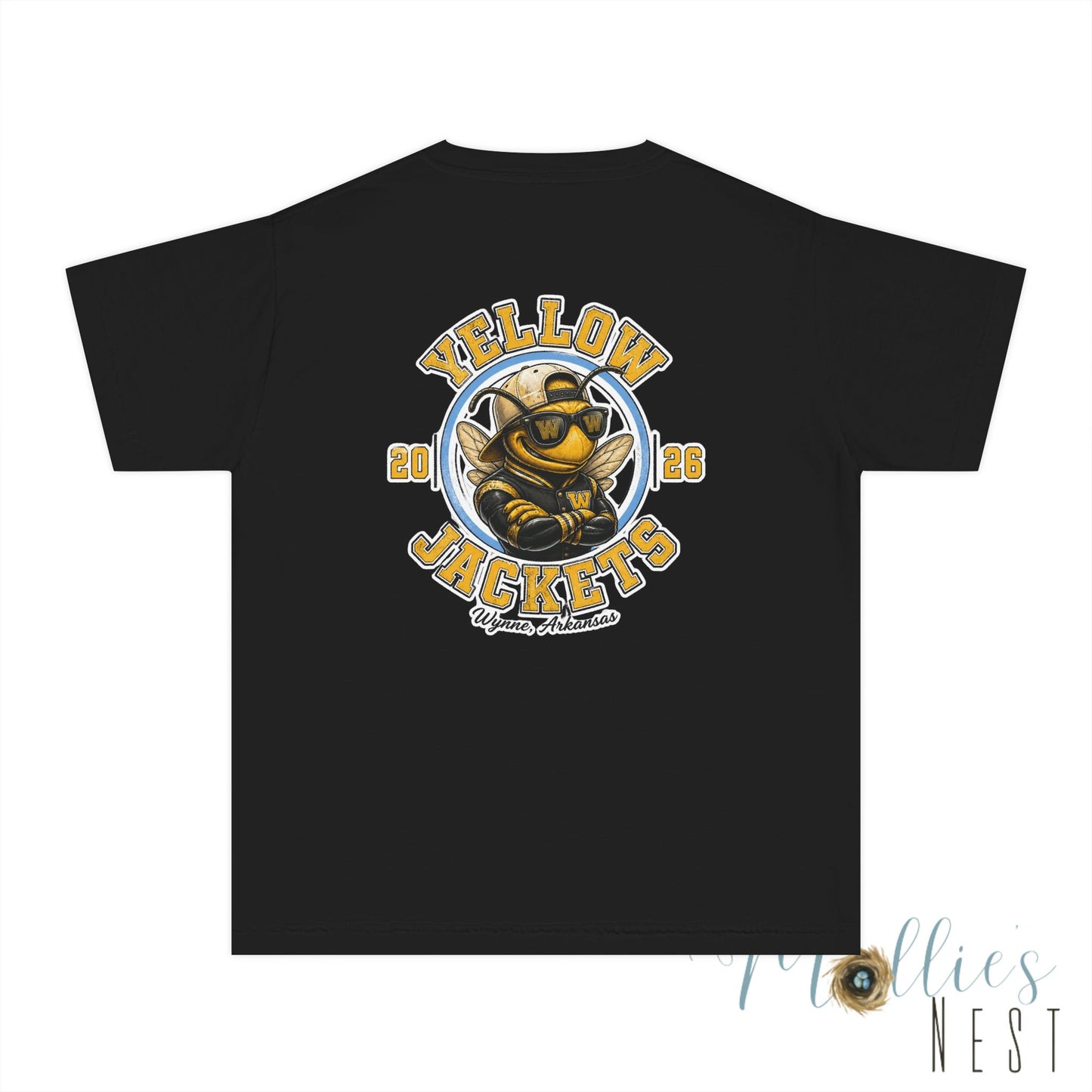 YOUTH.  Yellow Jackets. Wynne Mascot T-Shirt —(2026)