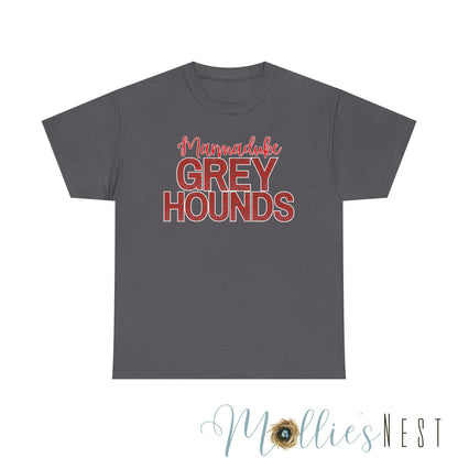 Marmaduke Greyhounds Tee. Red/Black/White