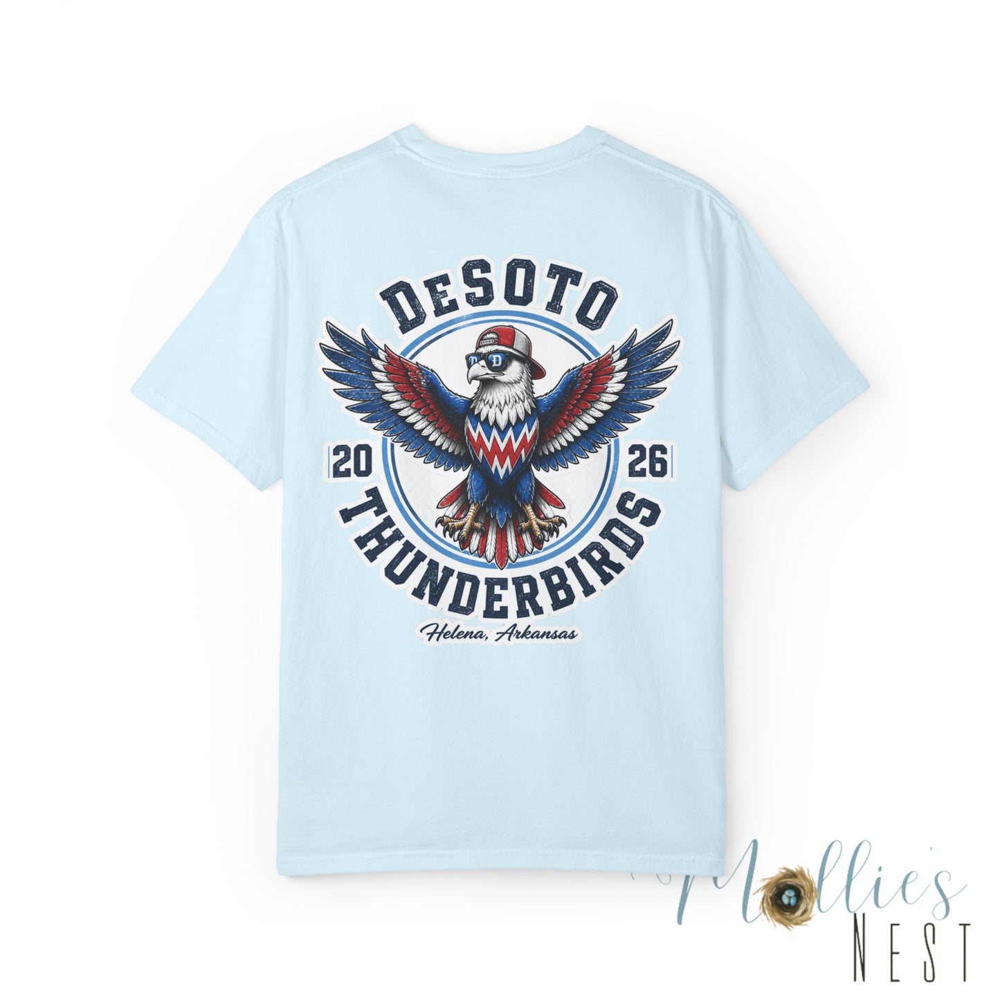 ADULT.  T‑Shirt — DeSoto Thunderbirds Mascot Graphic (2026)