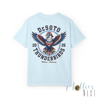 ADULT.  T‑Shirt — DeSoto Thunderbirds Mascot Graphic (2026)