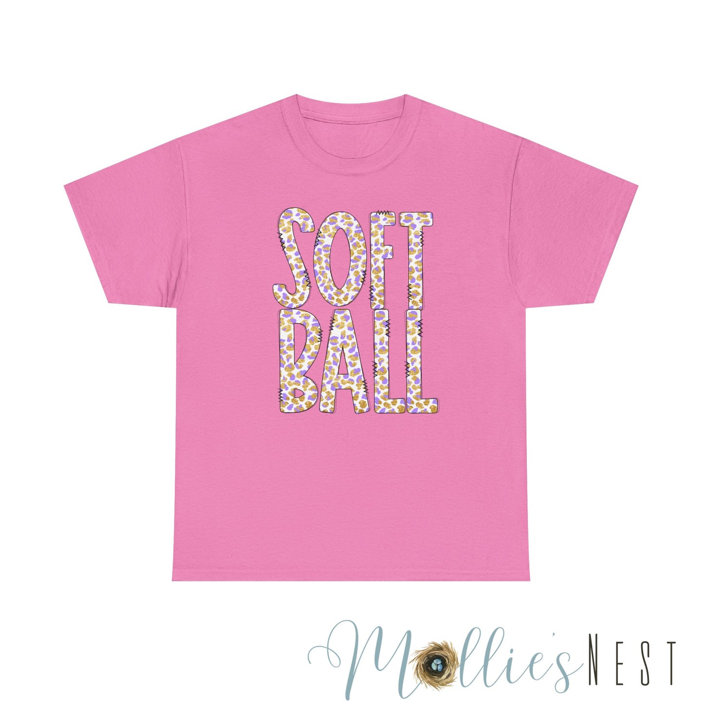 Softball Floral Unisex Heavy Cotton Tee
