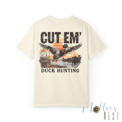 Duck Hunting T-Shirt — "Cut Em'" Mallard Graphic Tee