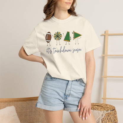 Touchdown Season (Green/Yellow)  T-shirt — Football Friends Graphic