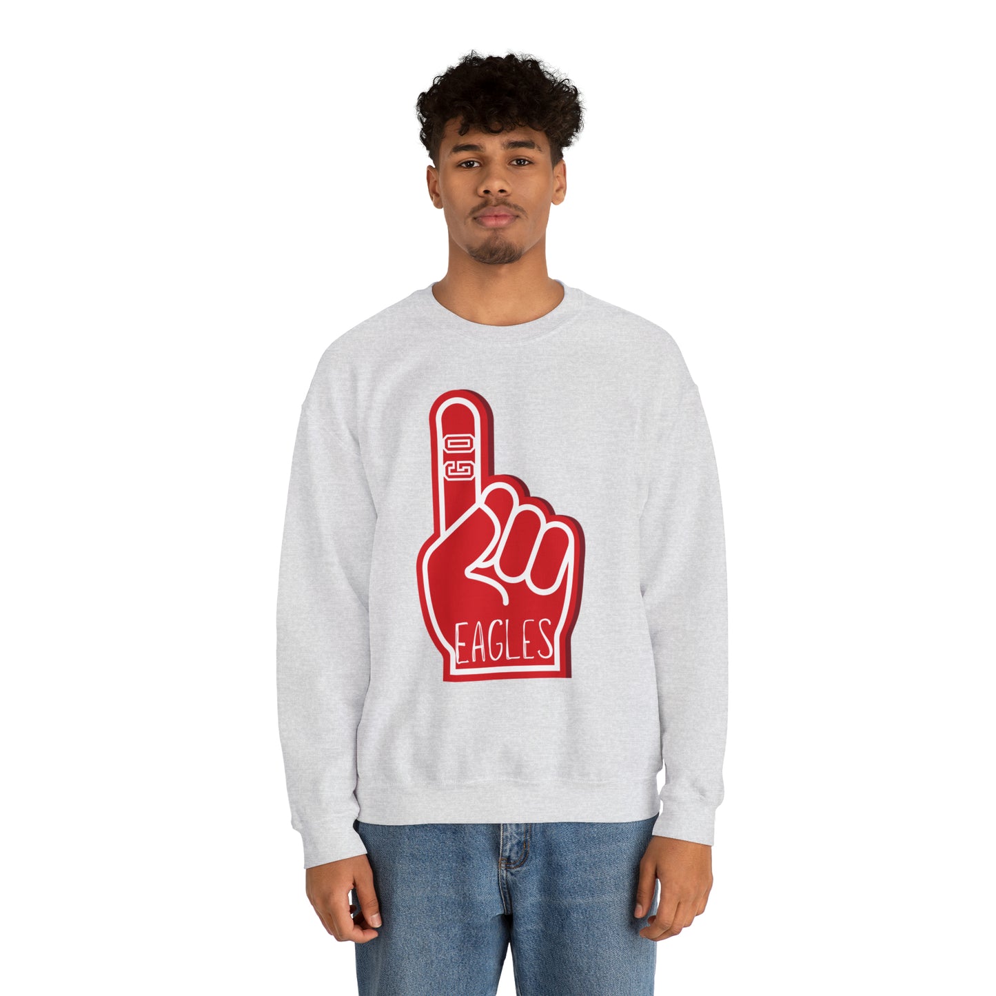 Eagles Foam Finger Unisex Heavy Blend™ Crewneck Sweatshirt