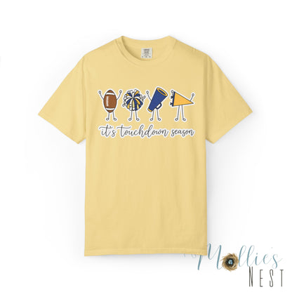 Touchdown Season (Blue/Yellow) T-Shirt — Football Friends Graphic Tee